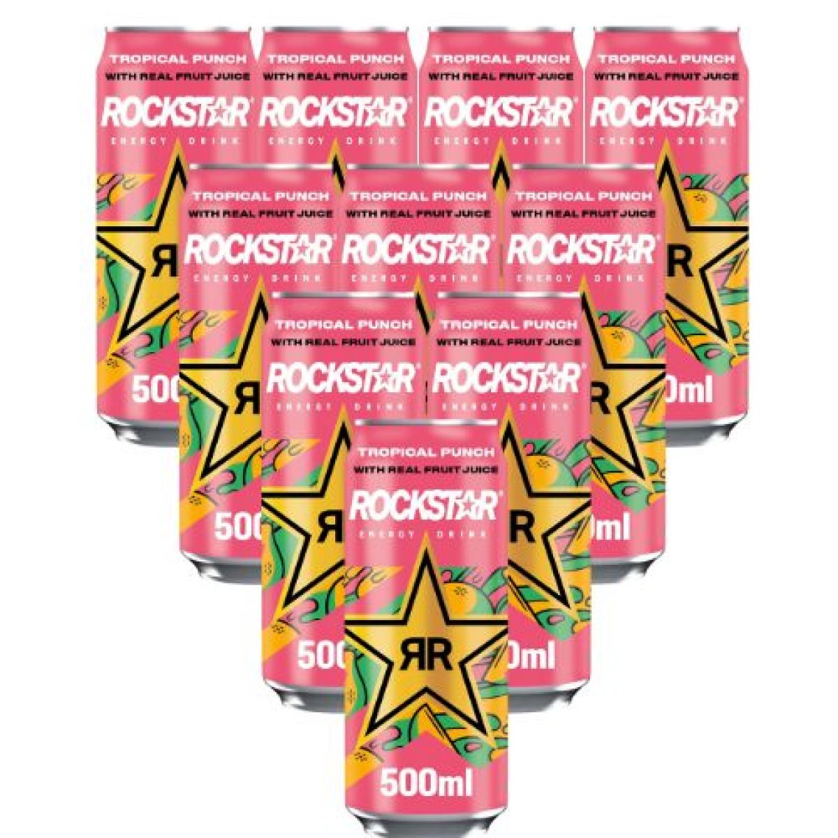 Bebida Energética Rockstar Sabor Tropical Punch x12