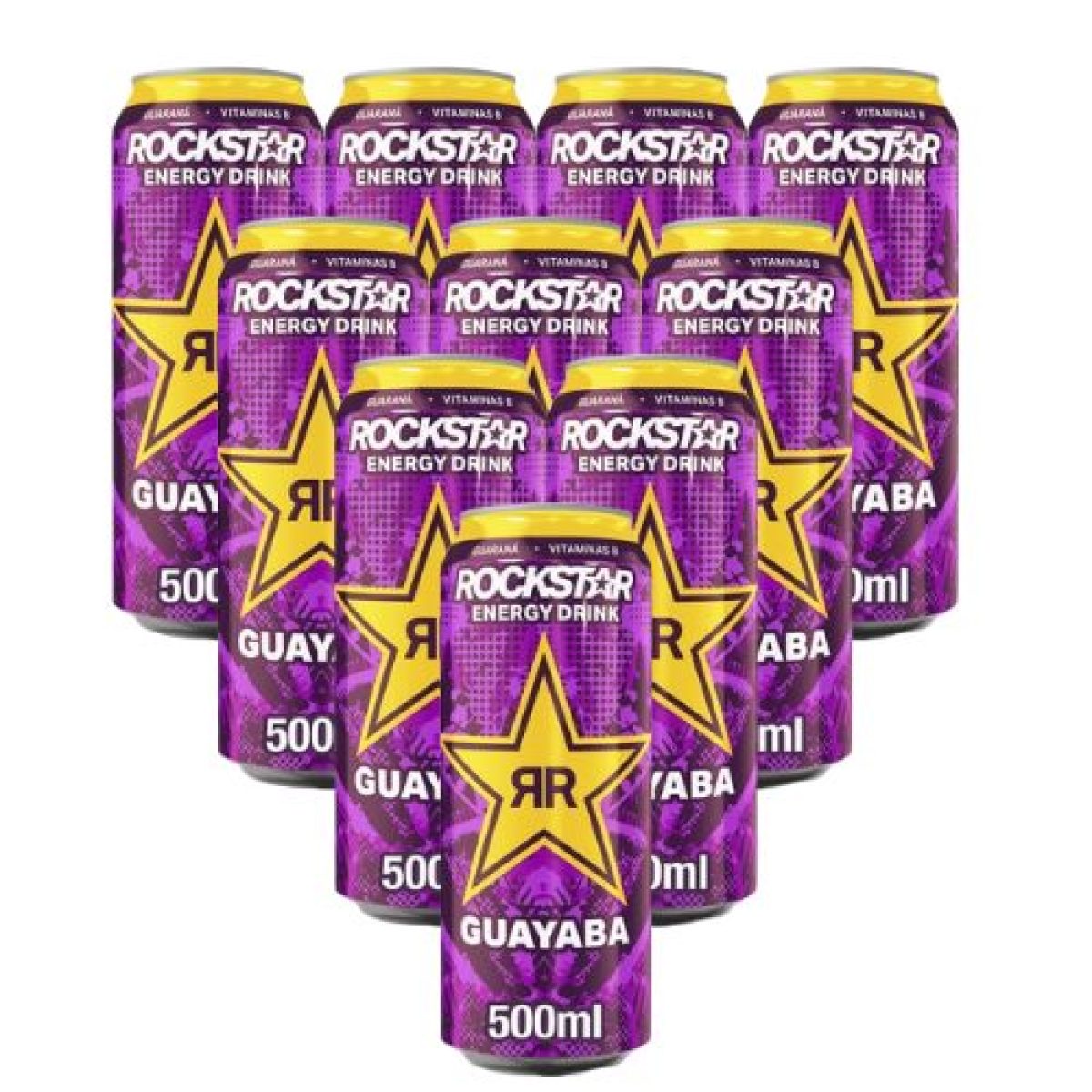 Bebida Energética Rockstar Sabor Tropical Guava x12