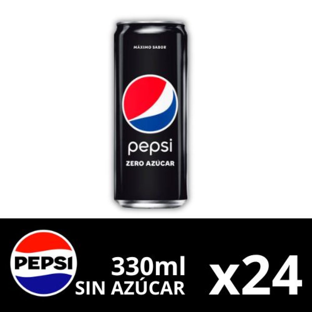 Latas de Pepsi MAX Sin Azúcar x24