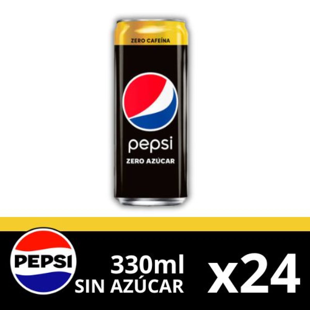 Latas de Pepsi MAX Sin Cafeína 330ml x24