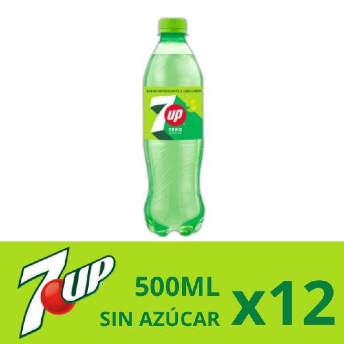 Botellas de Seven UP Sin Azúcar x12