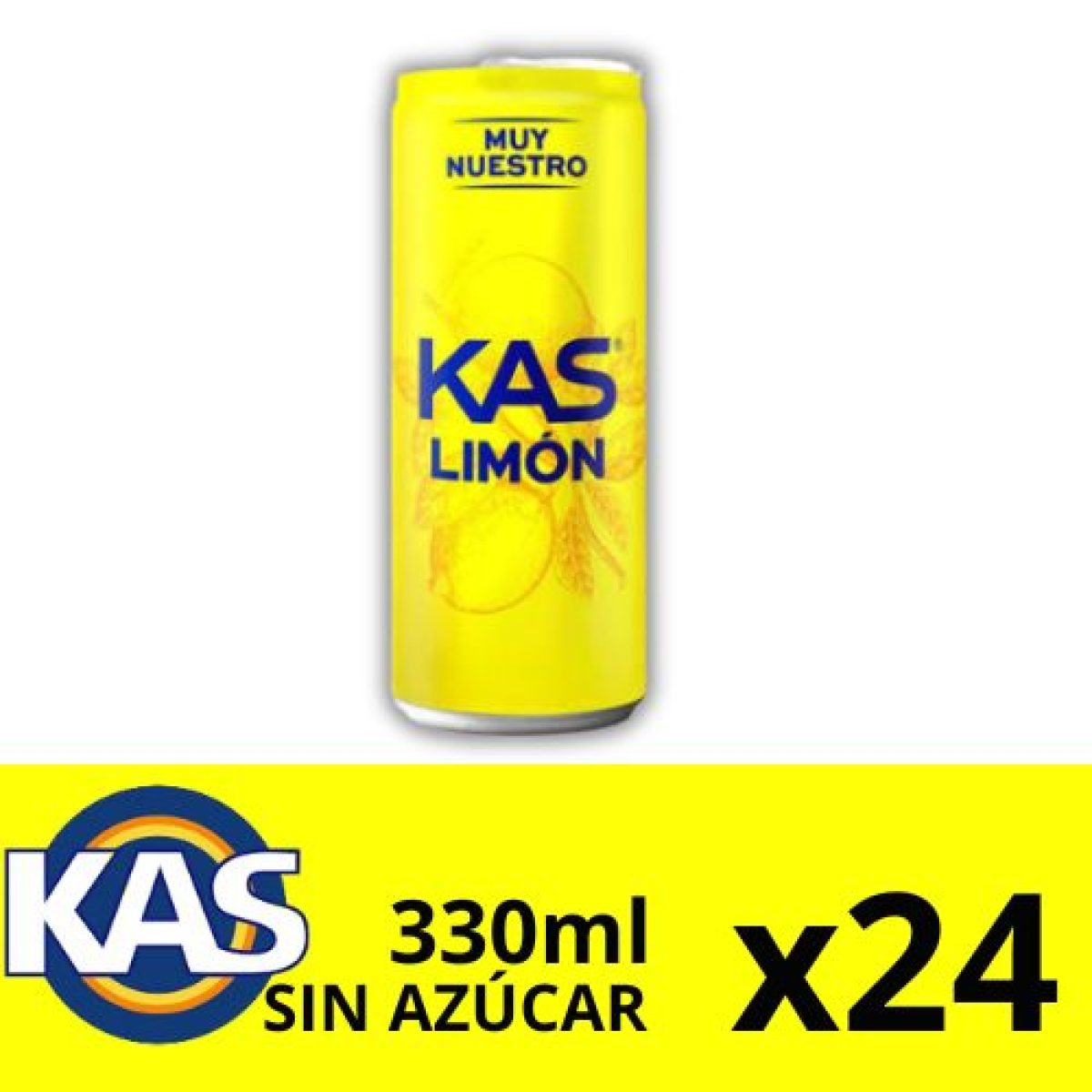 Latas de Kas Sabor Limón Sin Azúcar x24