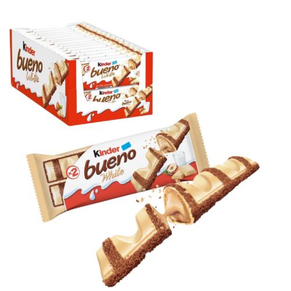 Barritas Kinder Bueno Chocolate Blanco Ferrero x30