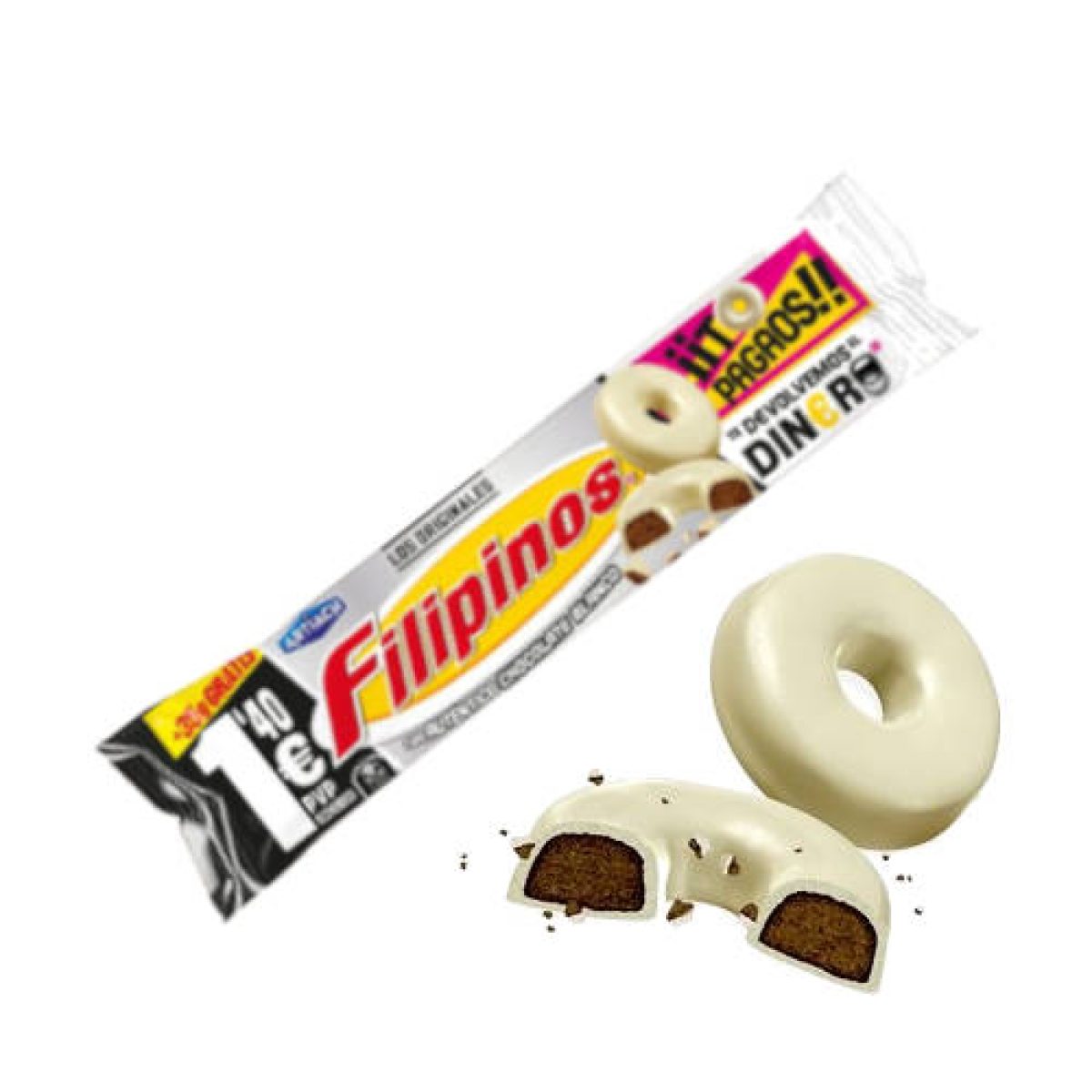 Filipinos Recubierto de Chocolate Blanco x12