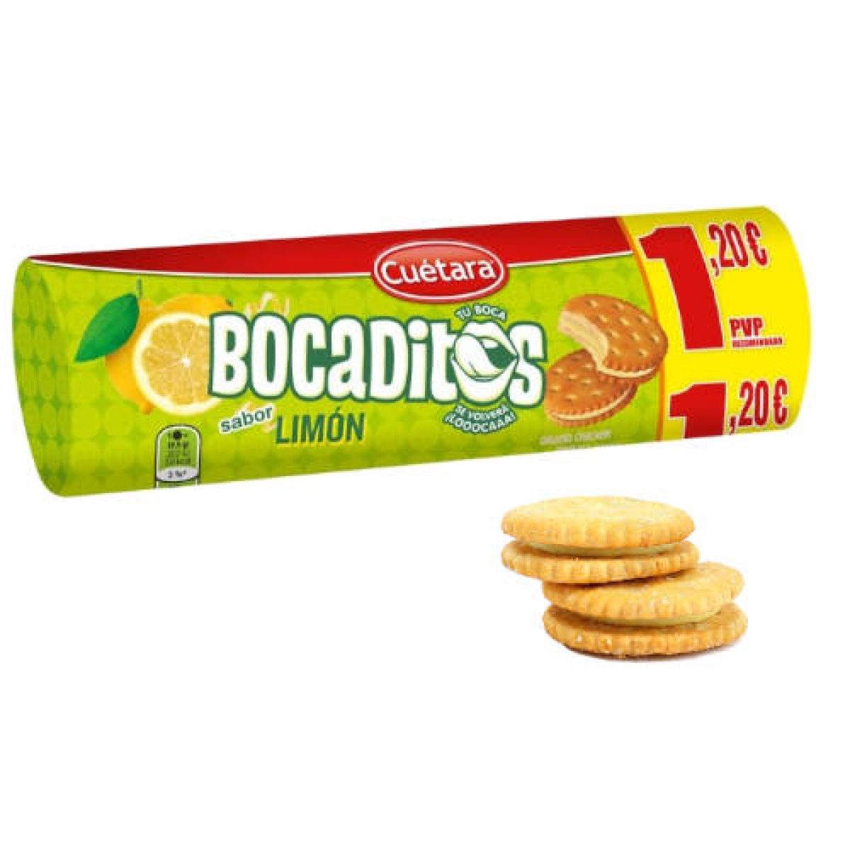 Galletas Bocaditos Rellenas de Crema Limón de Cuétara x15