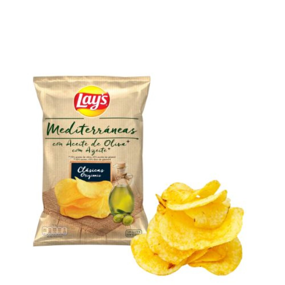 Patatas Fritas Lays Mediterraneas Aceite de Oliva 42gr. x20