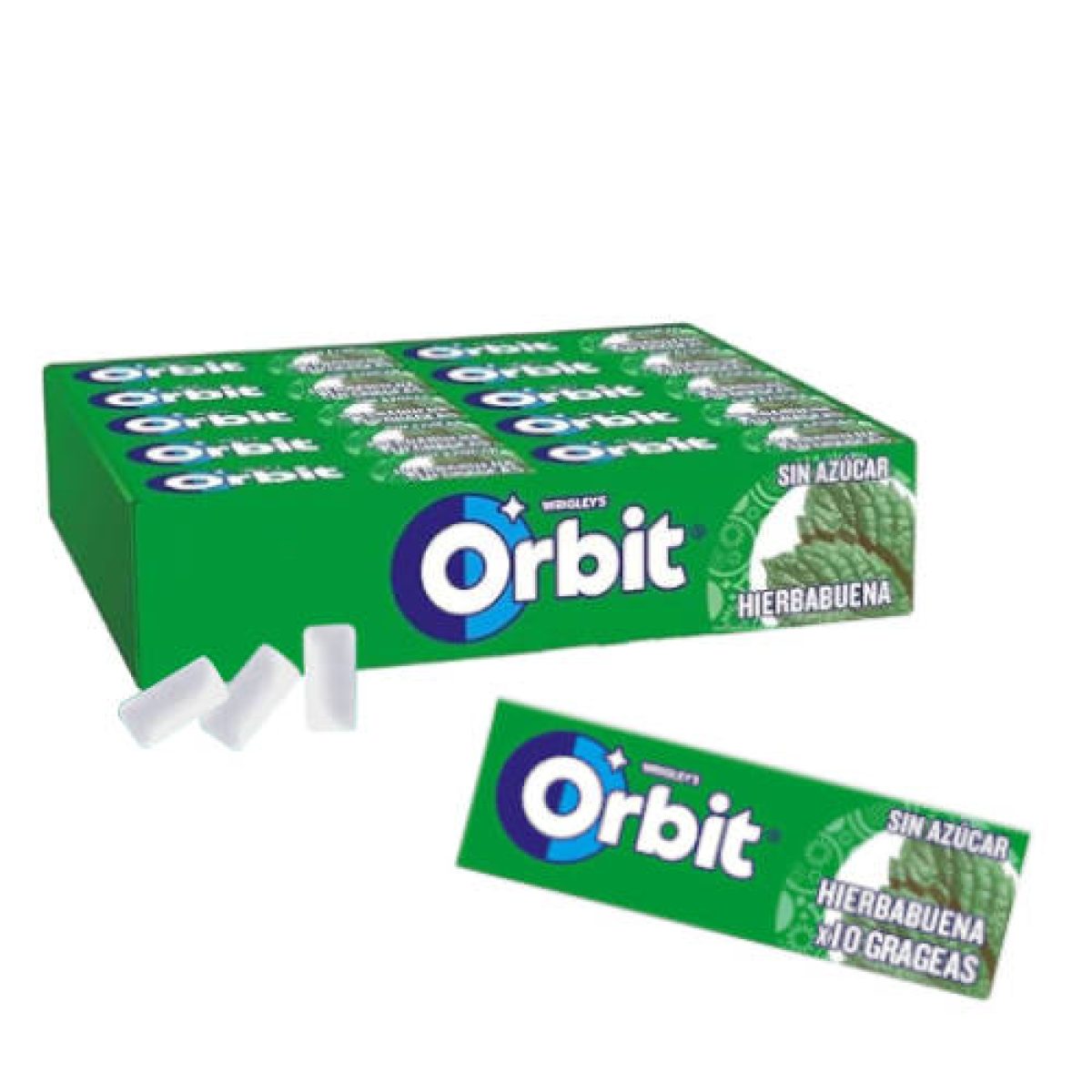 Chicles Orbit Hierbabuena Grageas Sin Azúcar x30