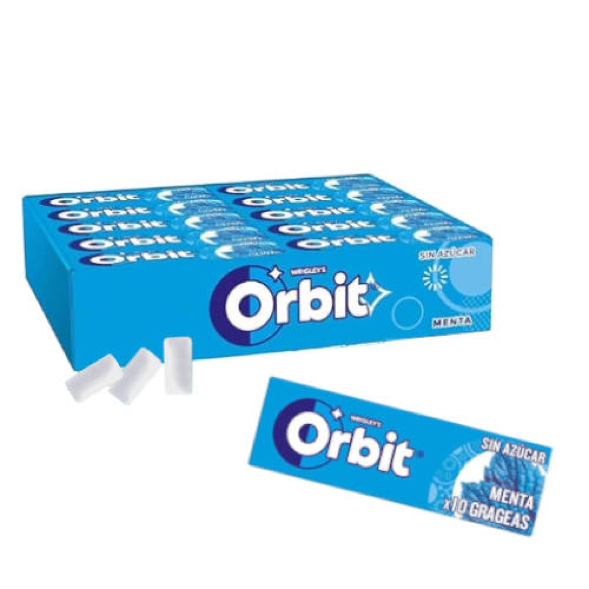 Chicles Orbit Menta Grageas Sin Azúcar x30