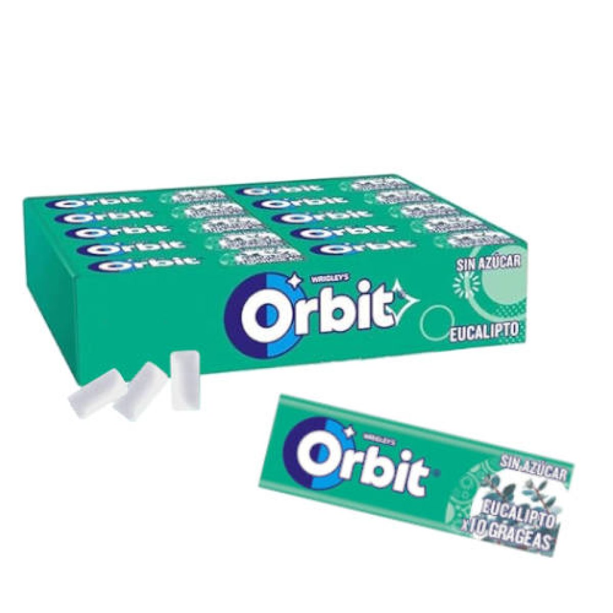 Chicles Orbit Eucalipto Grageas Sin Azúcar x30