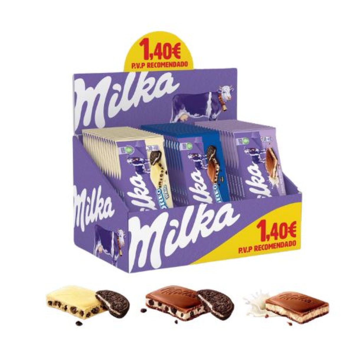 Lote Tabletas Milka Oreo x40