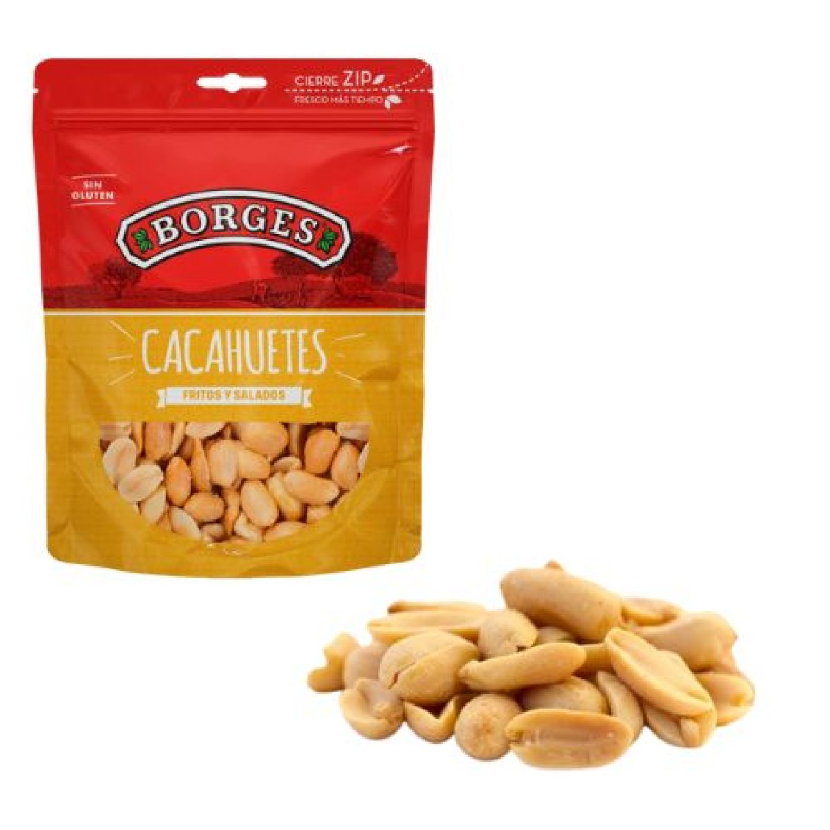 Frutos secos Borges Cacahuetes Fritos Sal 1 kg