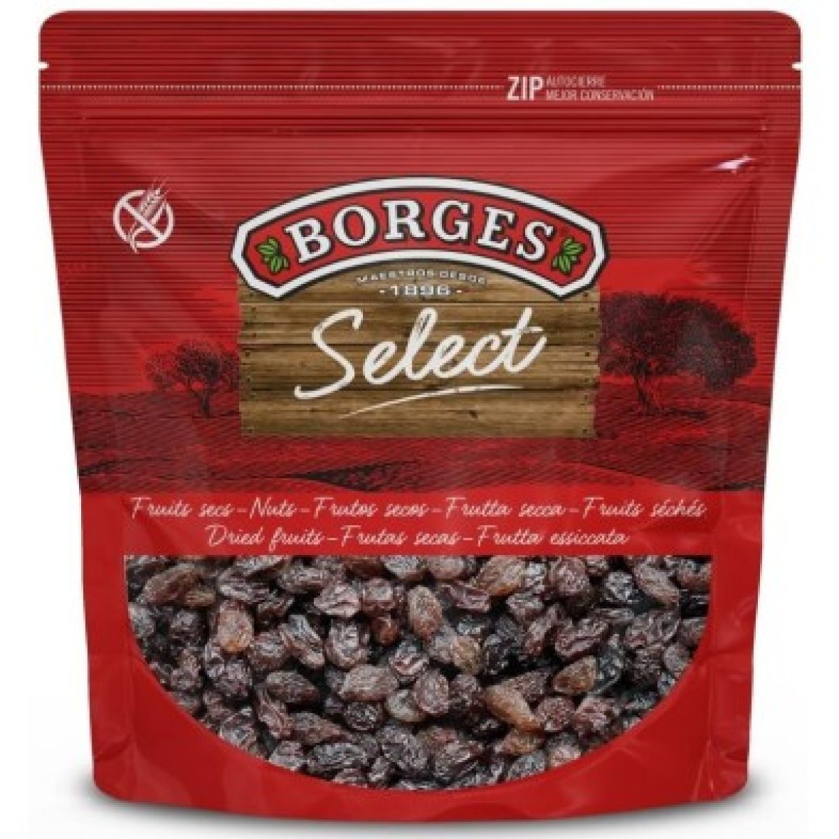 Pasas sin Pepitas Borges 1 kg 