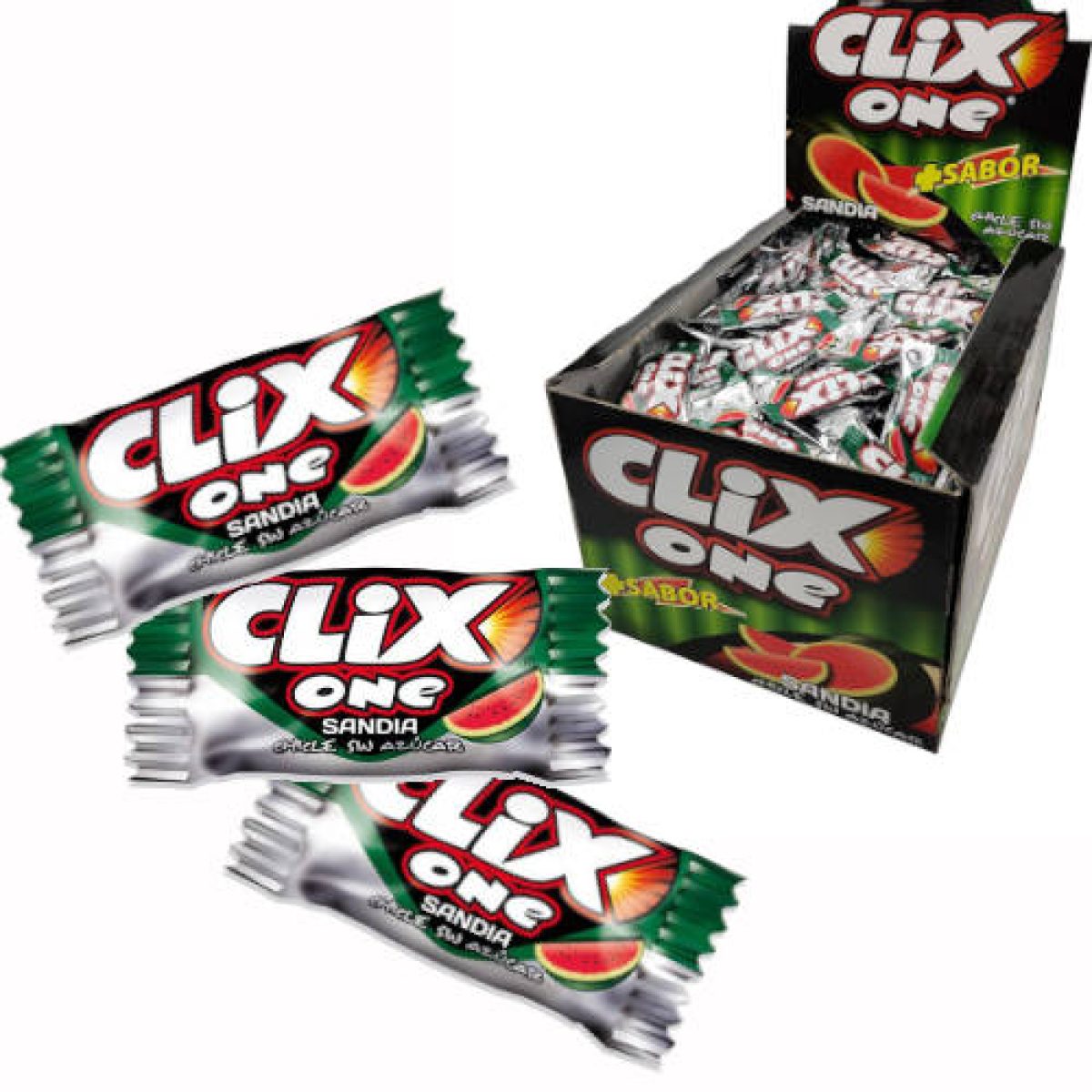 Chicles Sabor Sandía Clix sin Azúcar x200