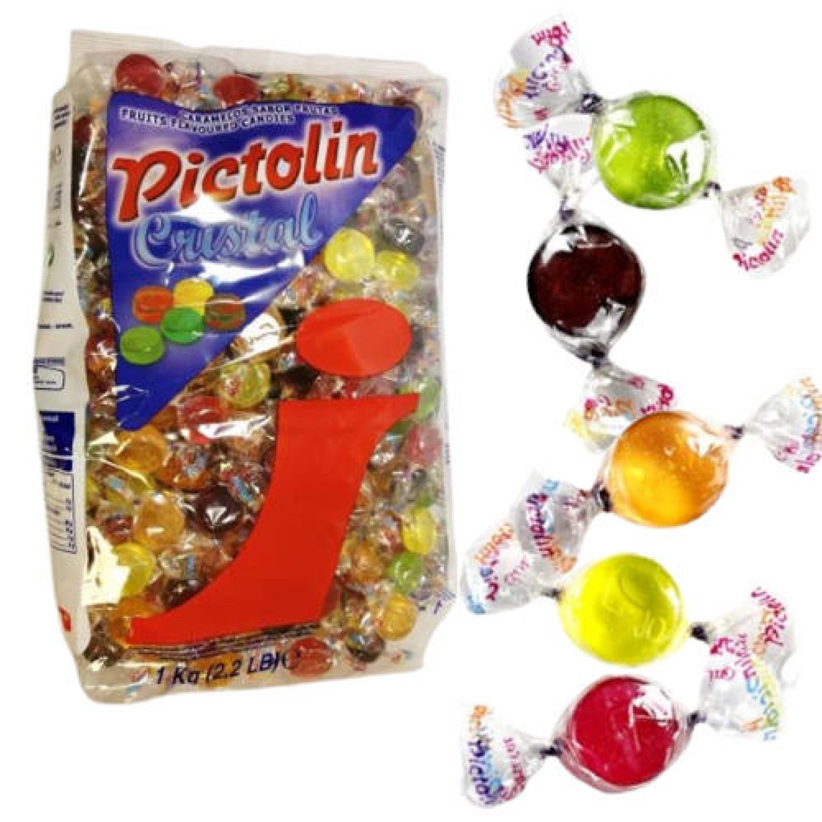 Caramelos Pictolín Cristal de Sabores Intervan 1 kg 