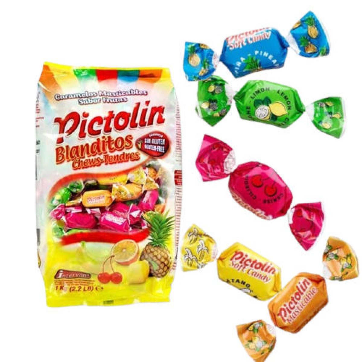 Caramelos Masticables de Sabores variados Pictolín 1 kg 