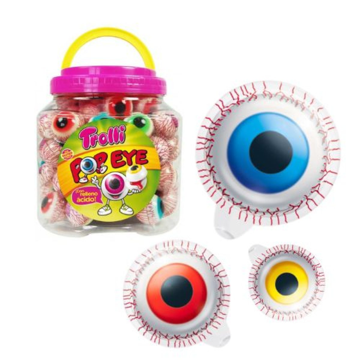 Ojos Rellenos de Gominola Trolli x85