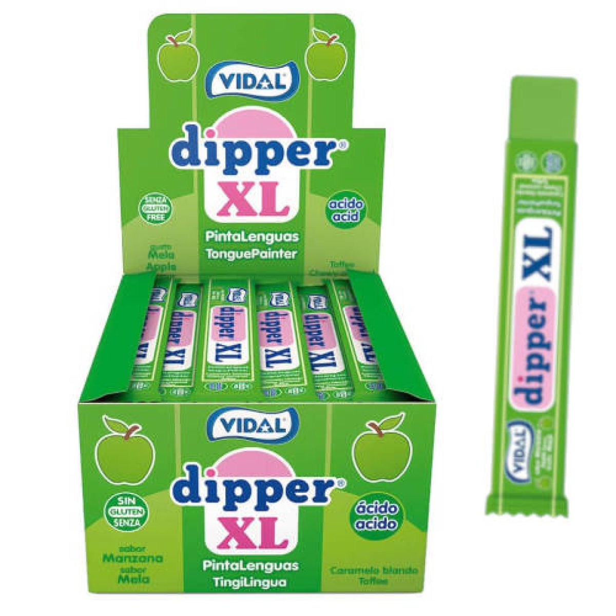 Caramelos Dipper XL Manzana Golosinas Vidal x100