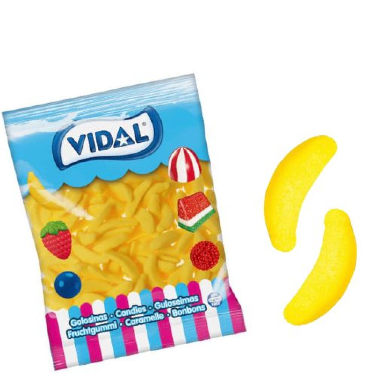 Bananas Recubiertas de Azúcar Golosinas Vidal x250