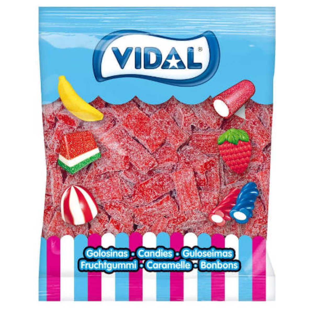 Golosinas ladrillos pica Vidal x250