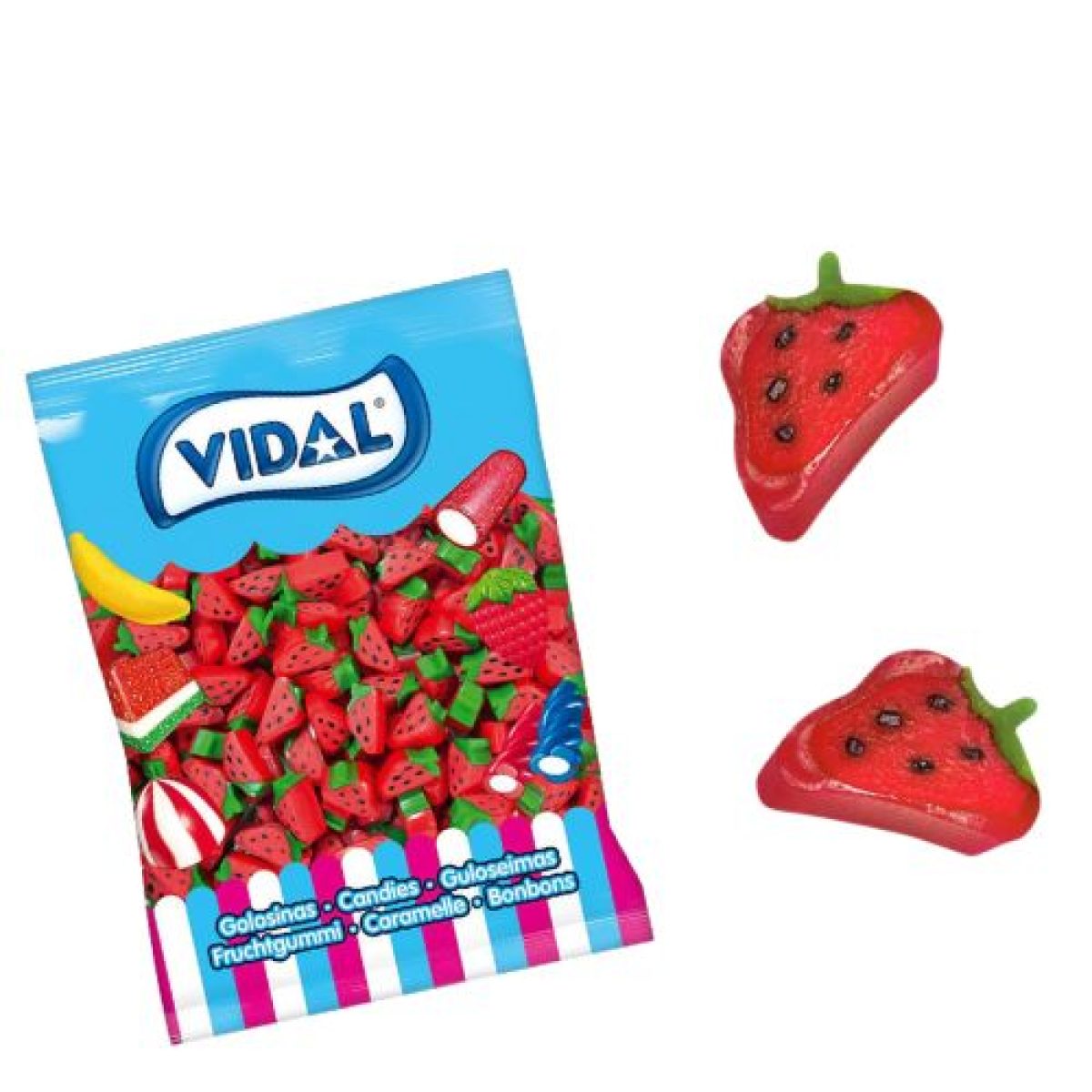 Fruit Bites Fresas Regaliz Golosinas Vidal x250