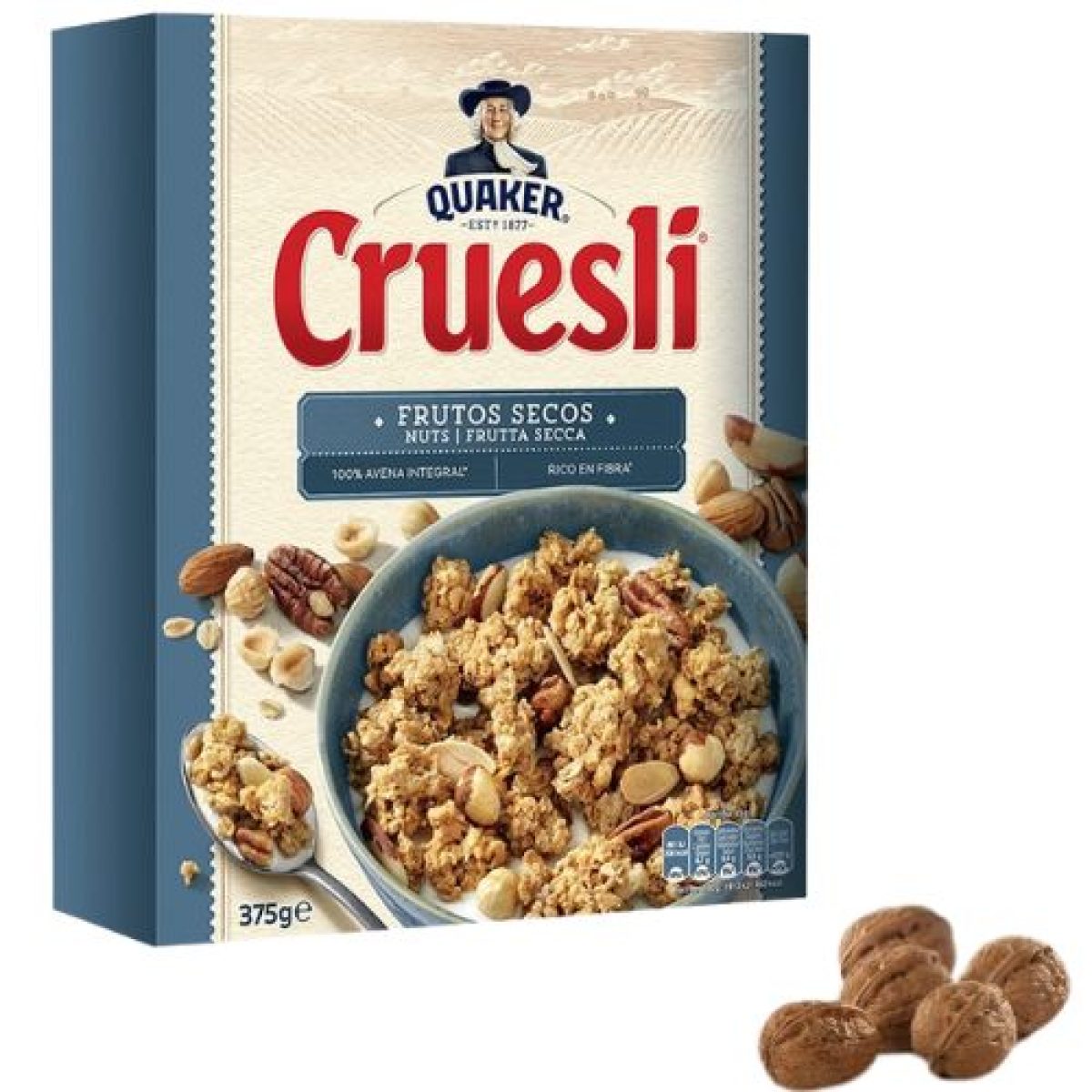 Cereales Cruesli Frutos Secos Quaker 375gr x6