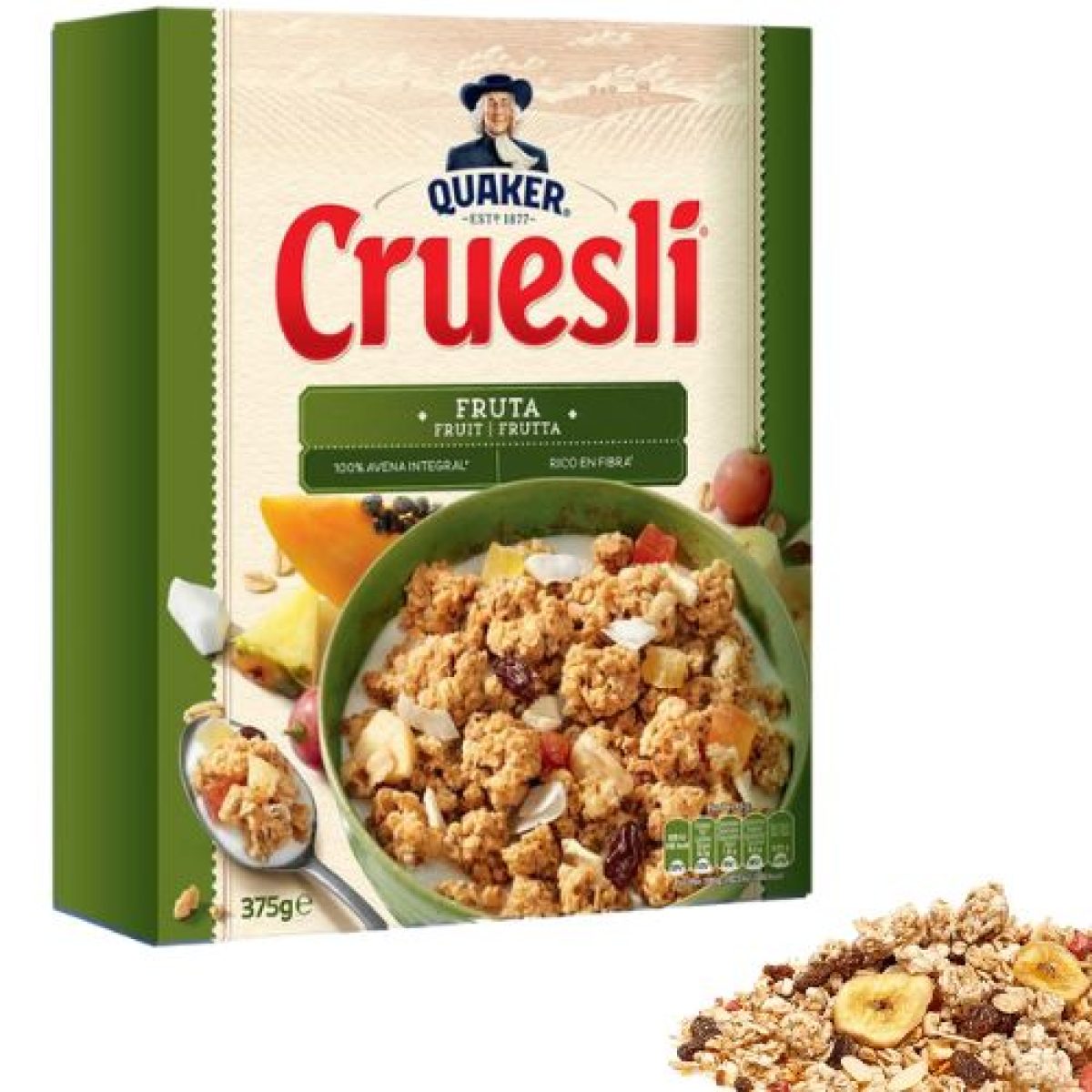 Cereales Cruesli Frutas Quaker 375gr x6 