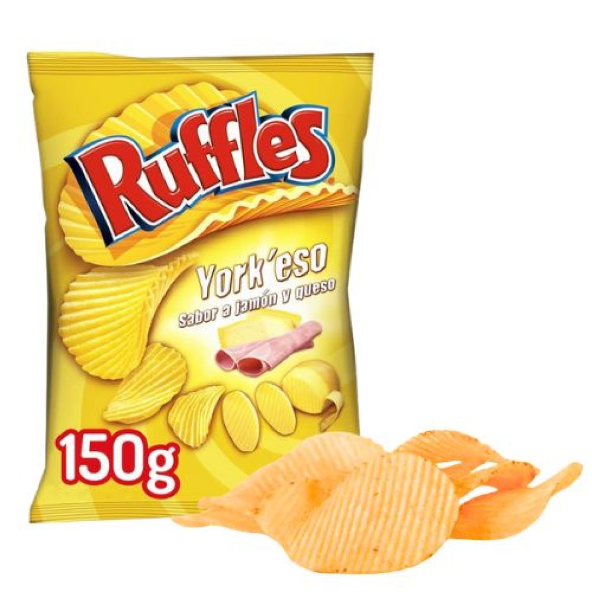 Patatas Fritas Onduladas Ruffles York Queso 150gr. x5