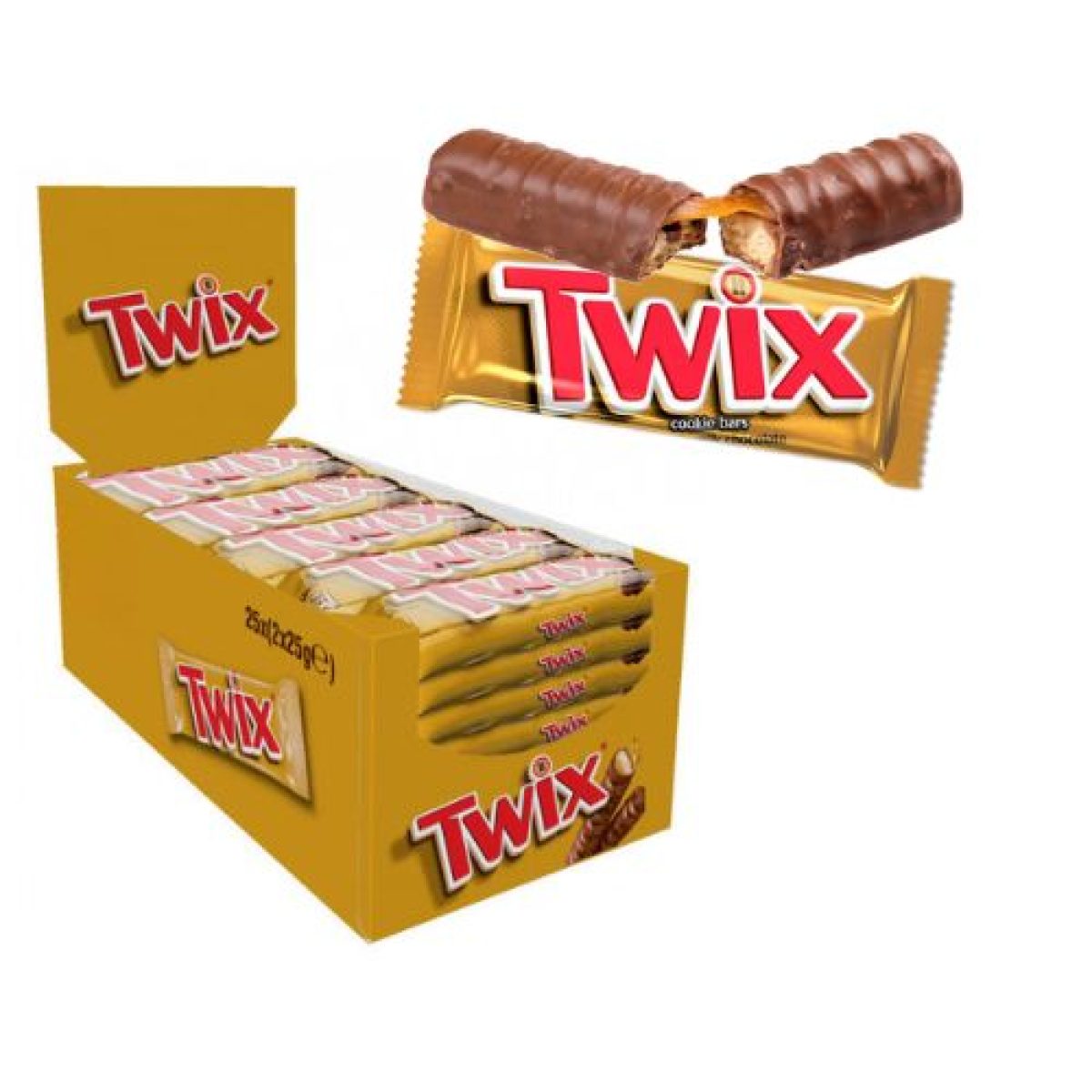 Barras de Chocolate Rellenas de Caramelo Twix x25