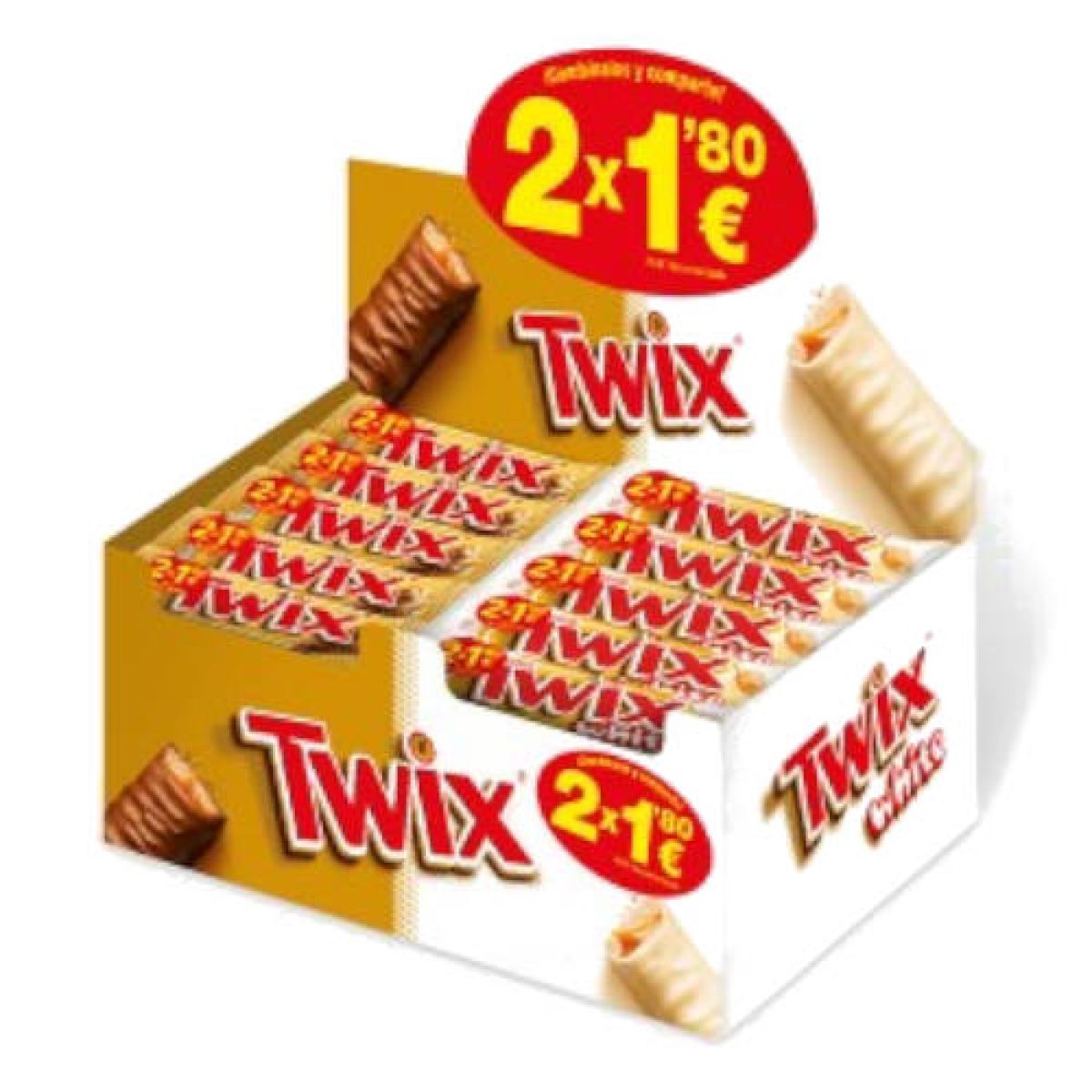 Lote de Barritas Twix y Twix blanco x48