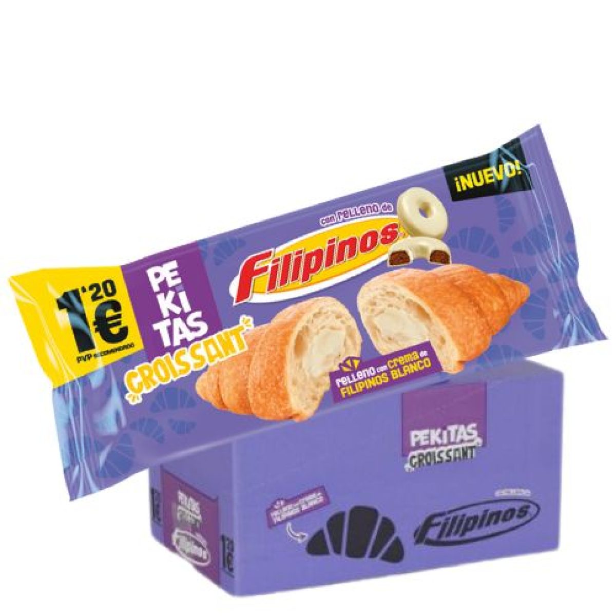 Pekitas Croissant Rellenos de Filipinos Crema x15