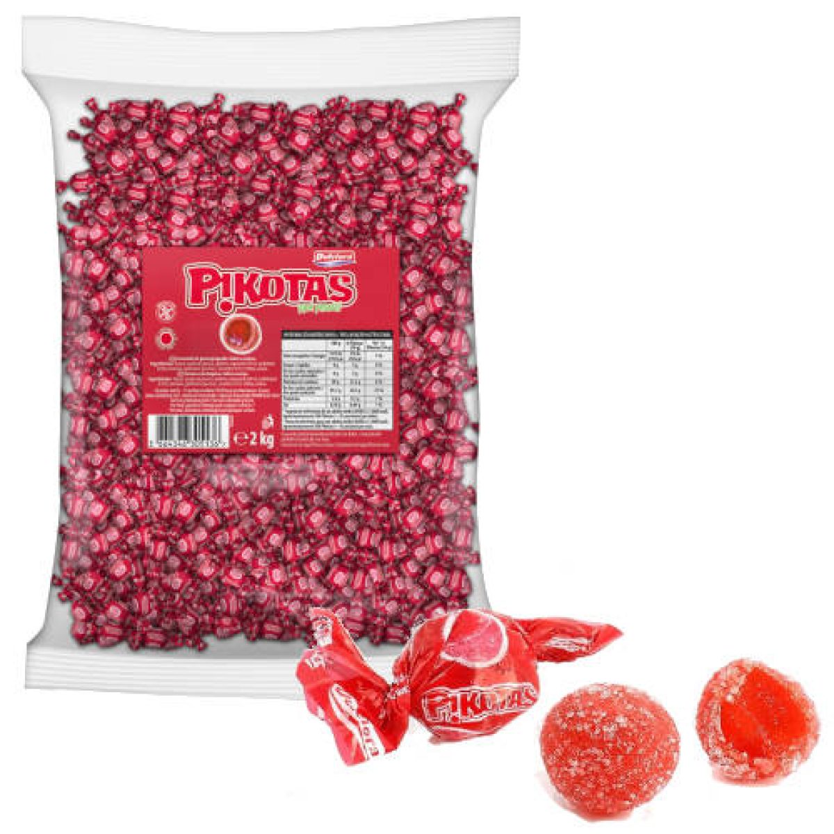 Caramelos de Cereza Pikotas Rellenos de Gelatina 2kg