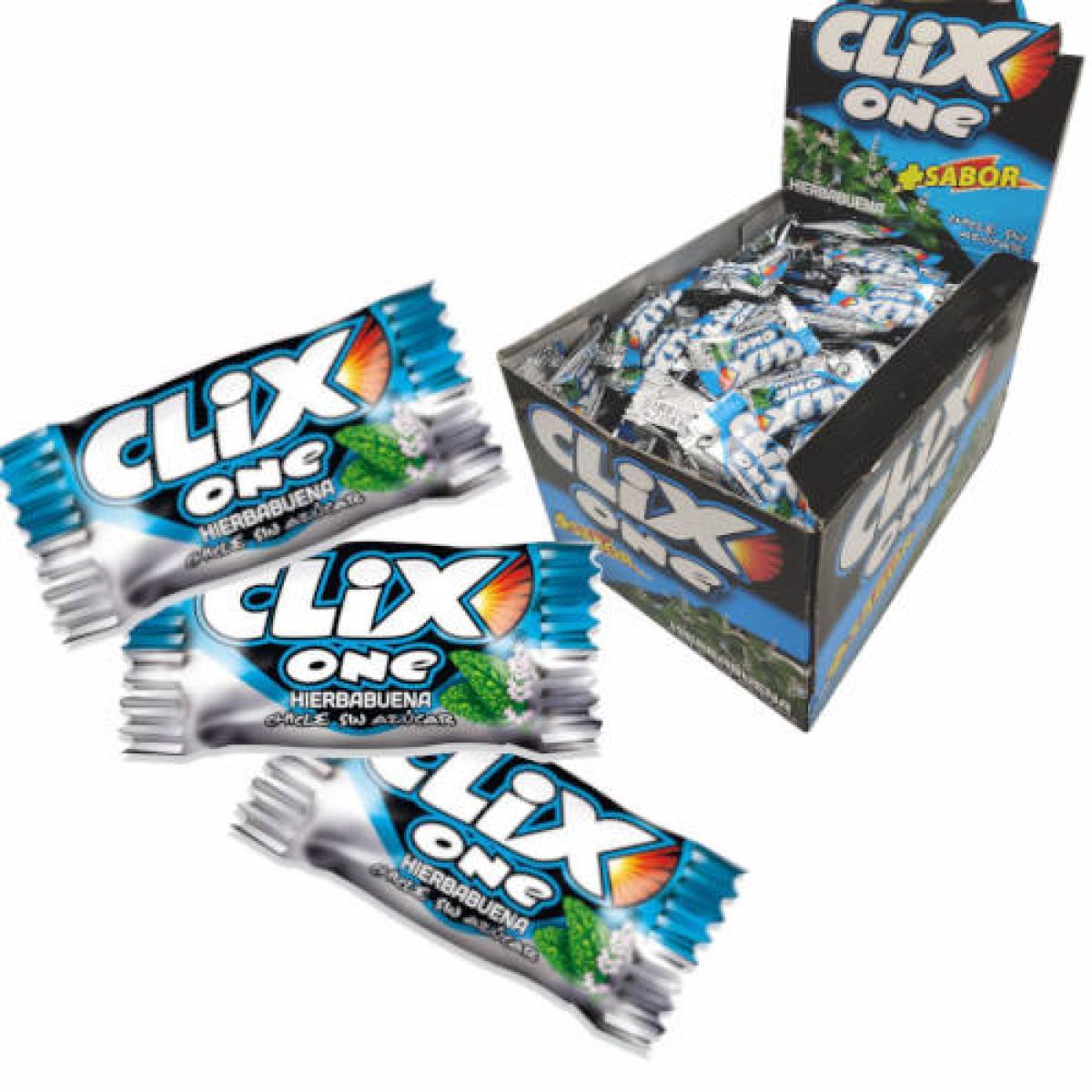 Chicles Sabor Hierbabuena Clix sin Azúcar x200