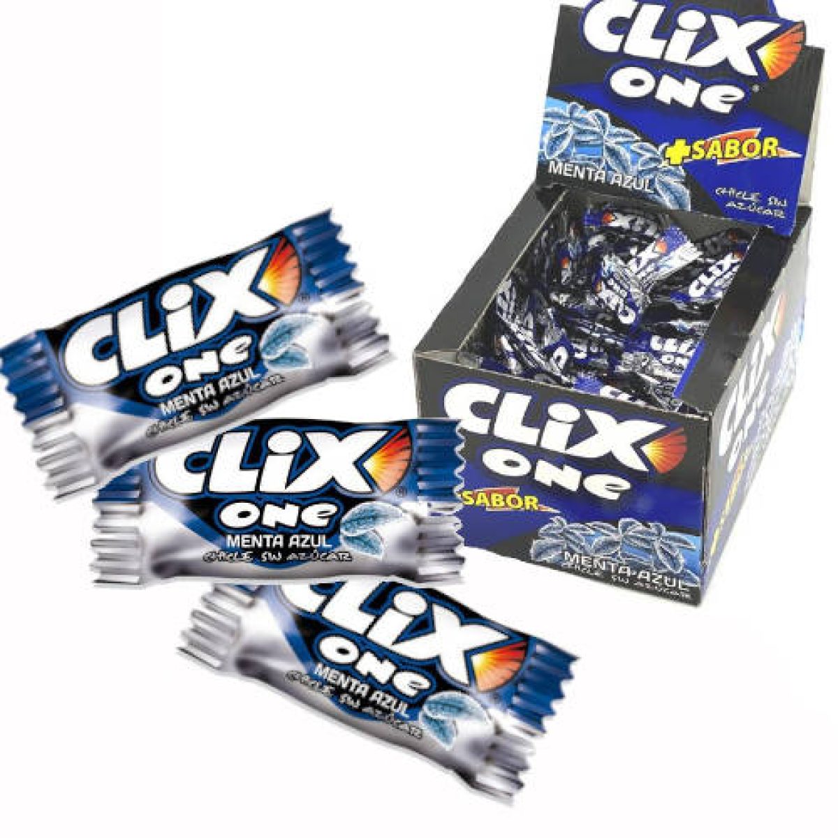 Chicles sabor Menta Azul Clix sin Azúcar x200