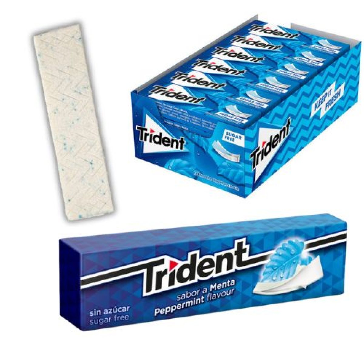 Chicles en Láminas Trident Menta Sin Azúcar x24