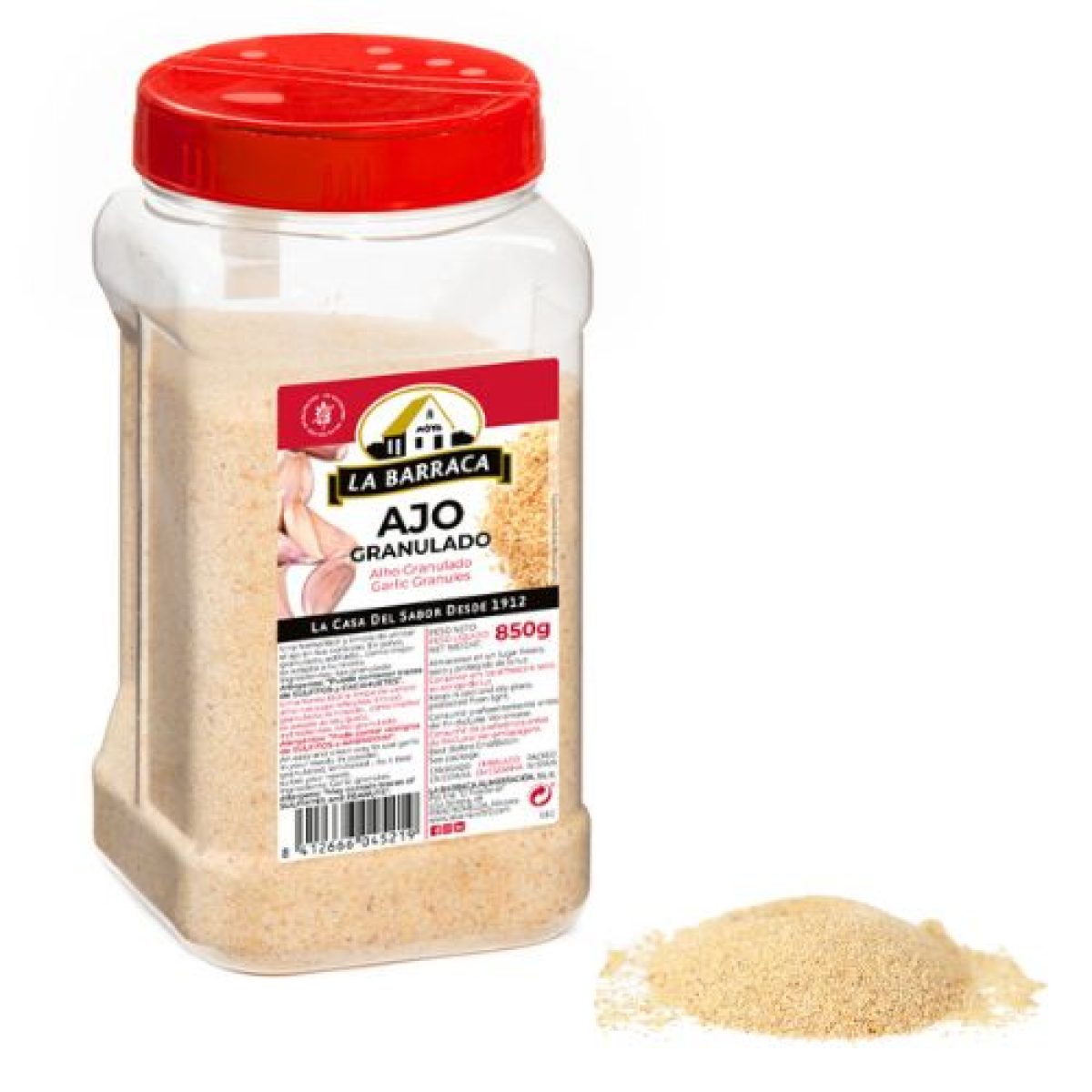 Bote de Ajo Granulado en Polvo La Barraca 850 gr