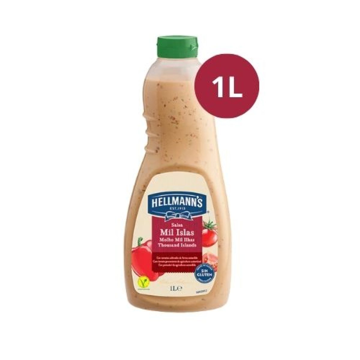 Bote de Salsa Aderezo Mil Islas Hellmann´s 1 L