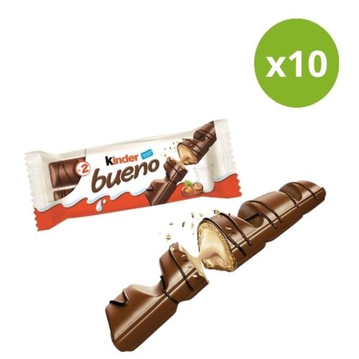 Barritas de Chocolate Kinder Bueno Ferrero x10