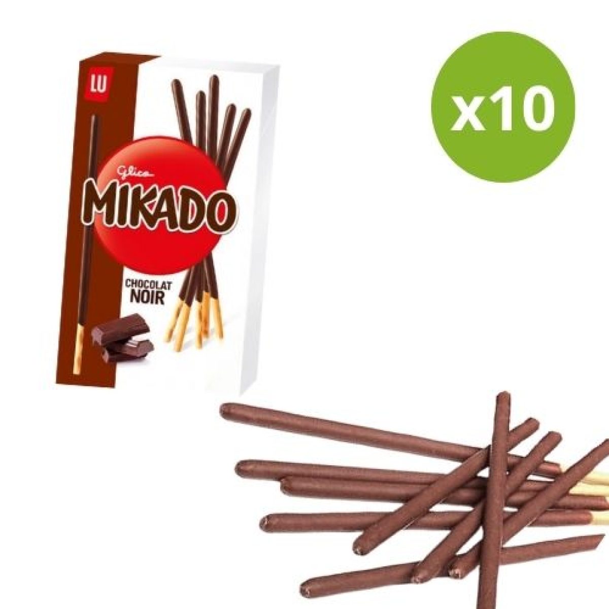 Palitos Mikado Recubiertos de Chocolate Negro x10