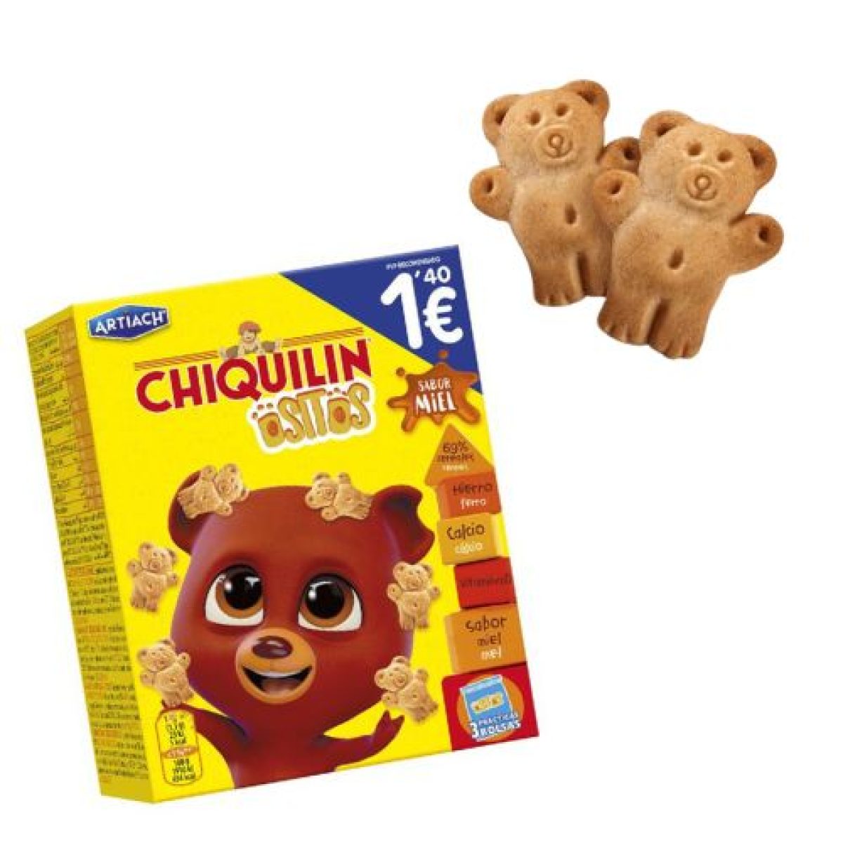 Cereales Chiquilín Ositos Sabor Miel x12