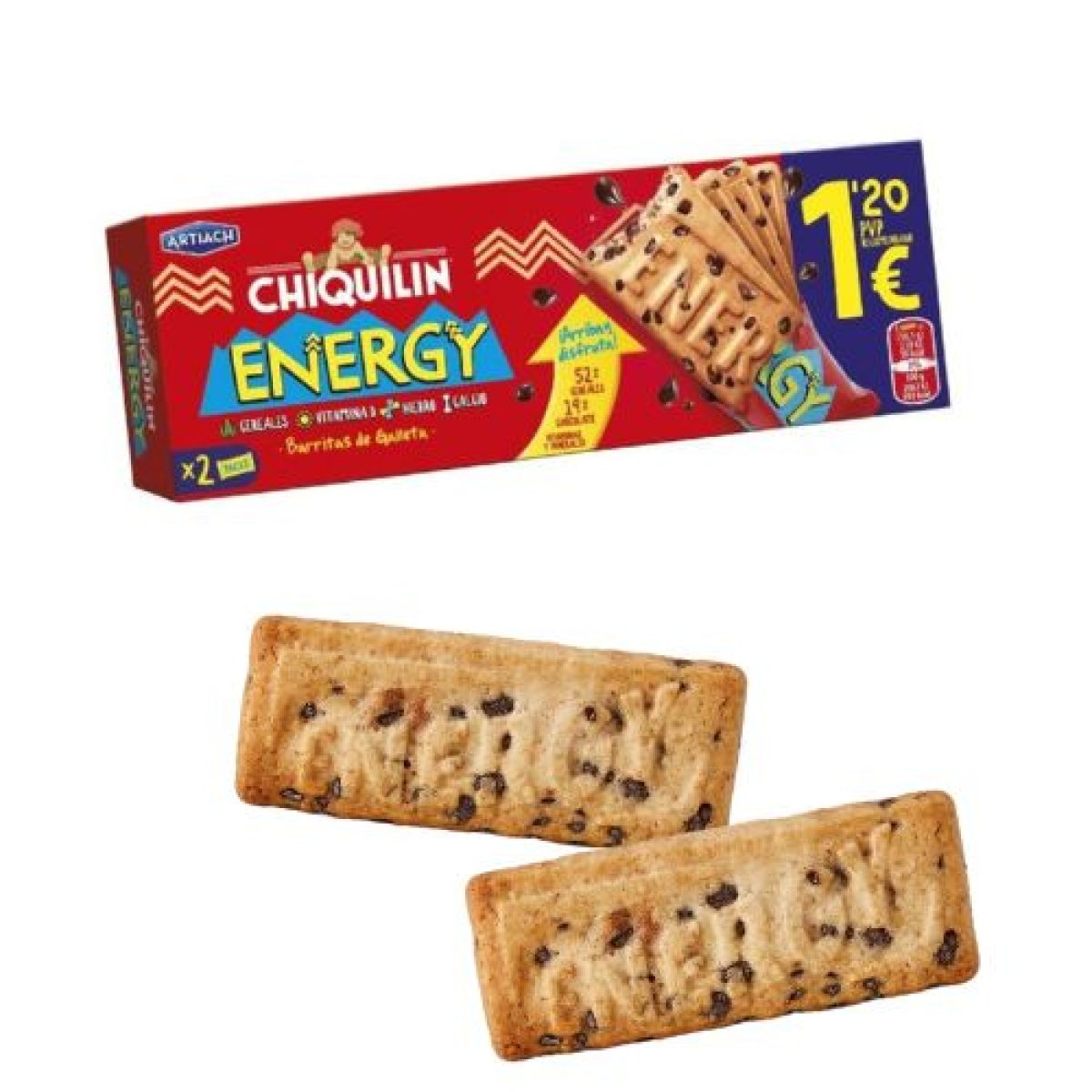 Barritas de Cereales con Chocolate Chiquilín Energy x12