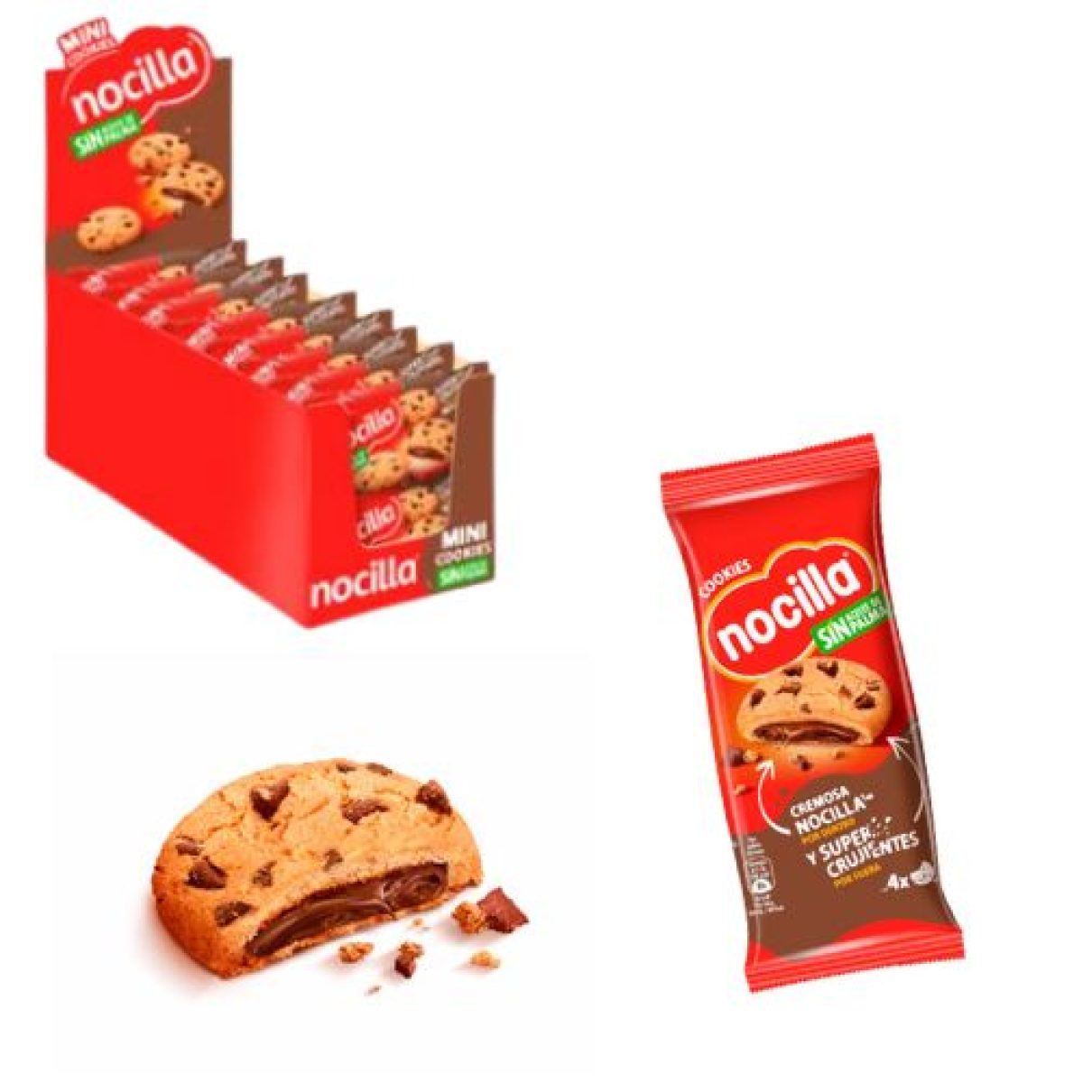 Galletas Rellenas de Nocilla Mini Cookies x16