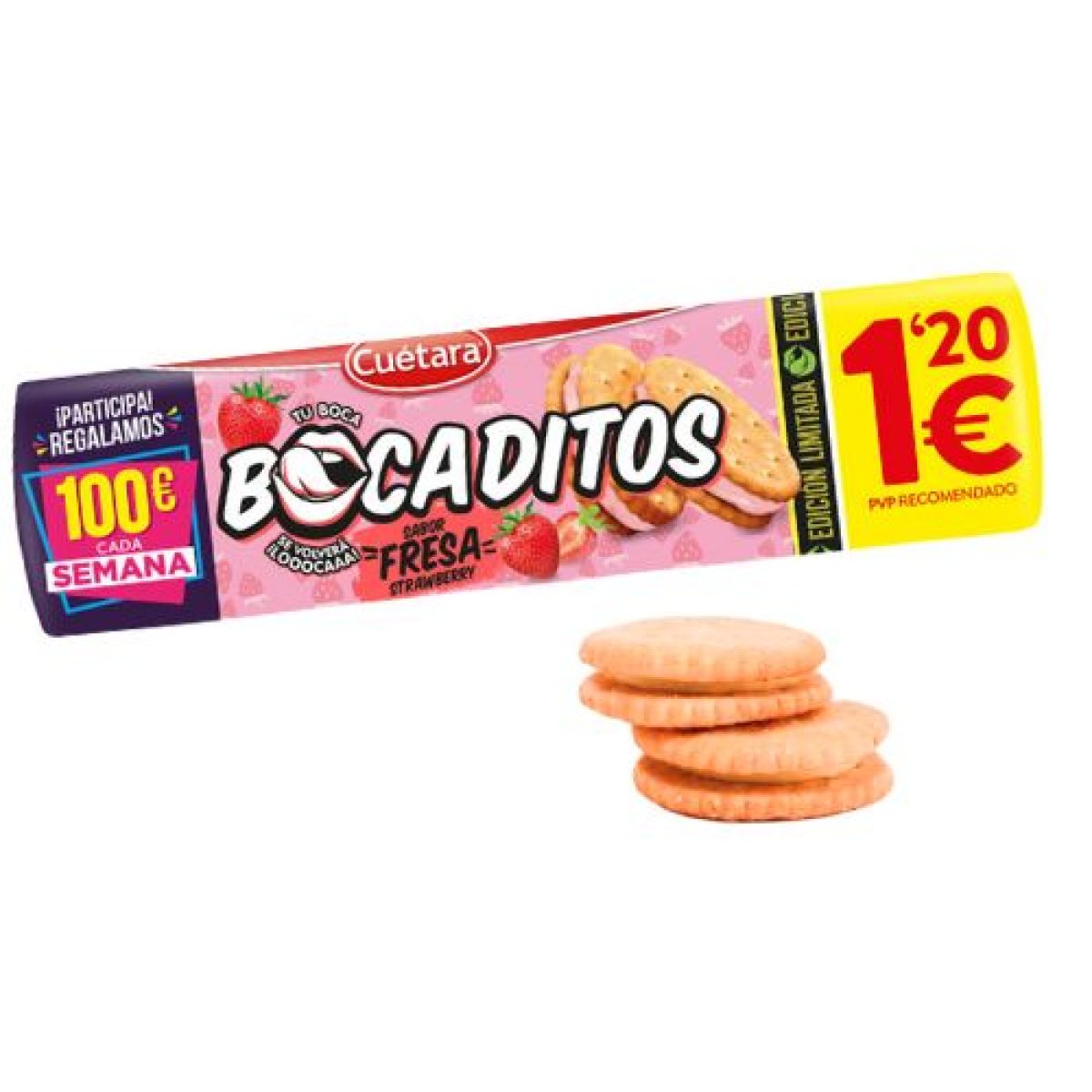 Bocaditos de Fresa Cuétara 150gr