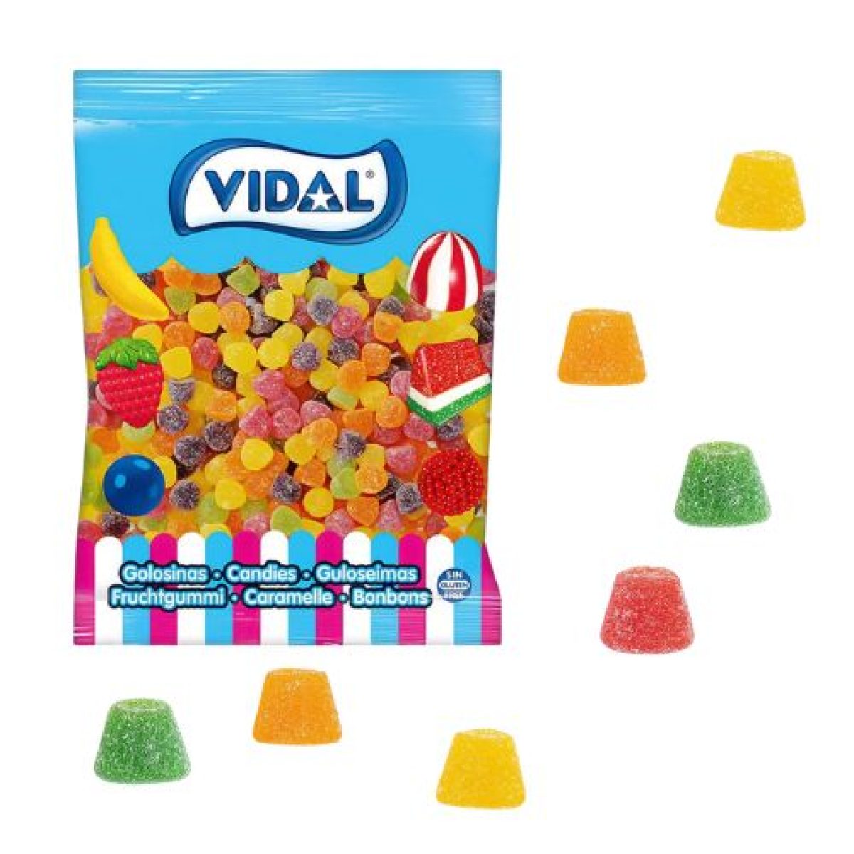 Gomitas Recubiertas de Azúcar Golosinas Vidal 1 kg