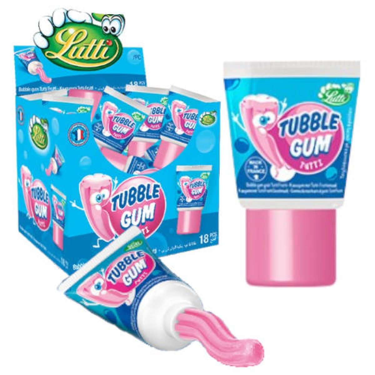 Chicles Tubble Gum Rosa Fresa Lutti x18