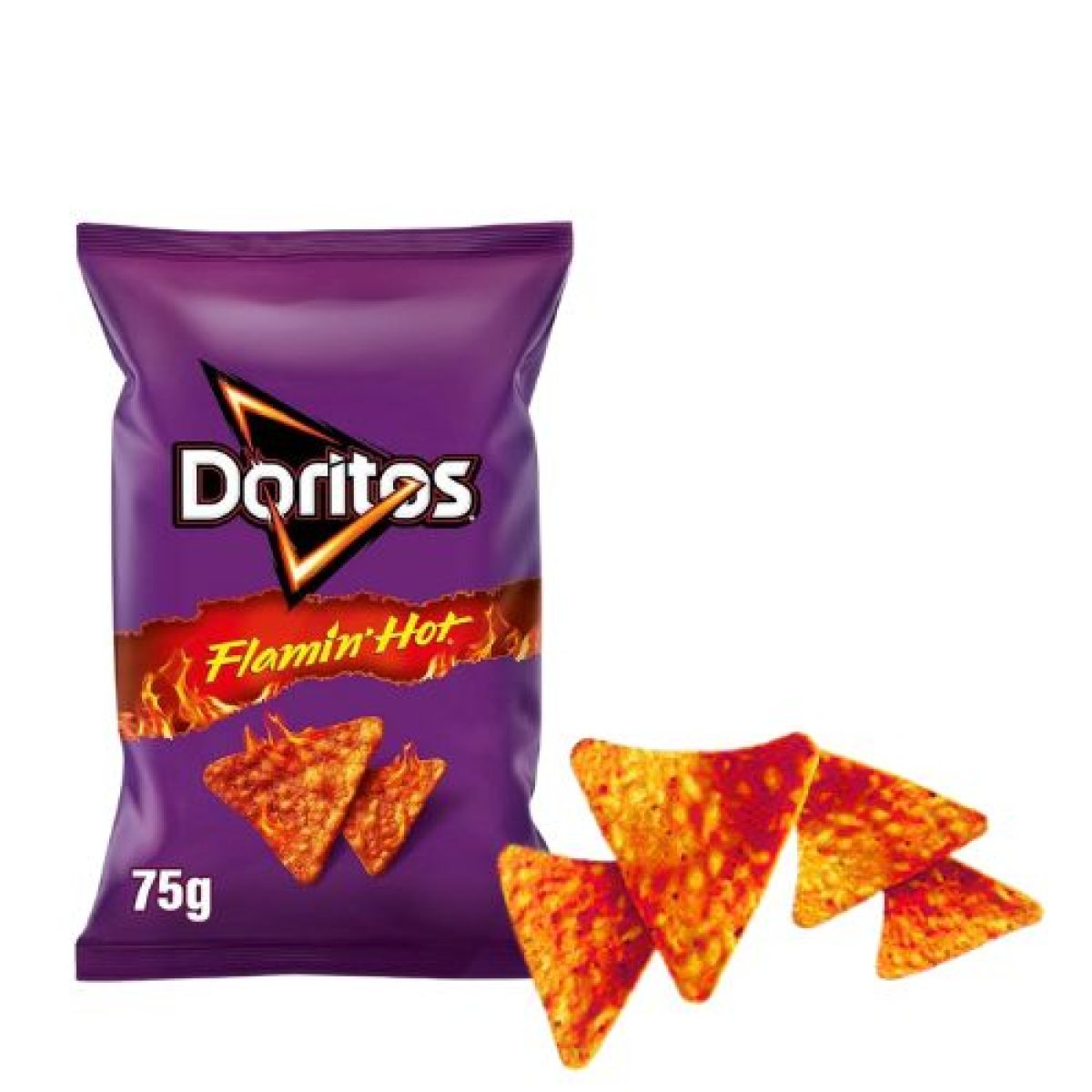 Triangulo de Maíz Picantes Doritos Flamin Hot 75gr. x5