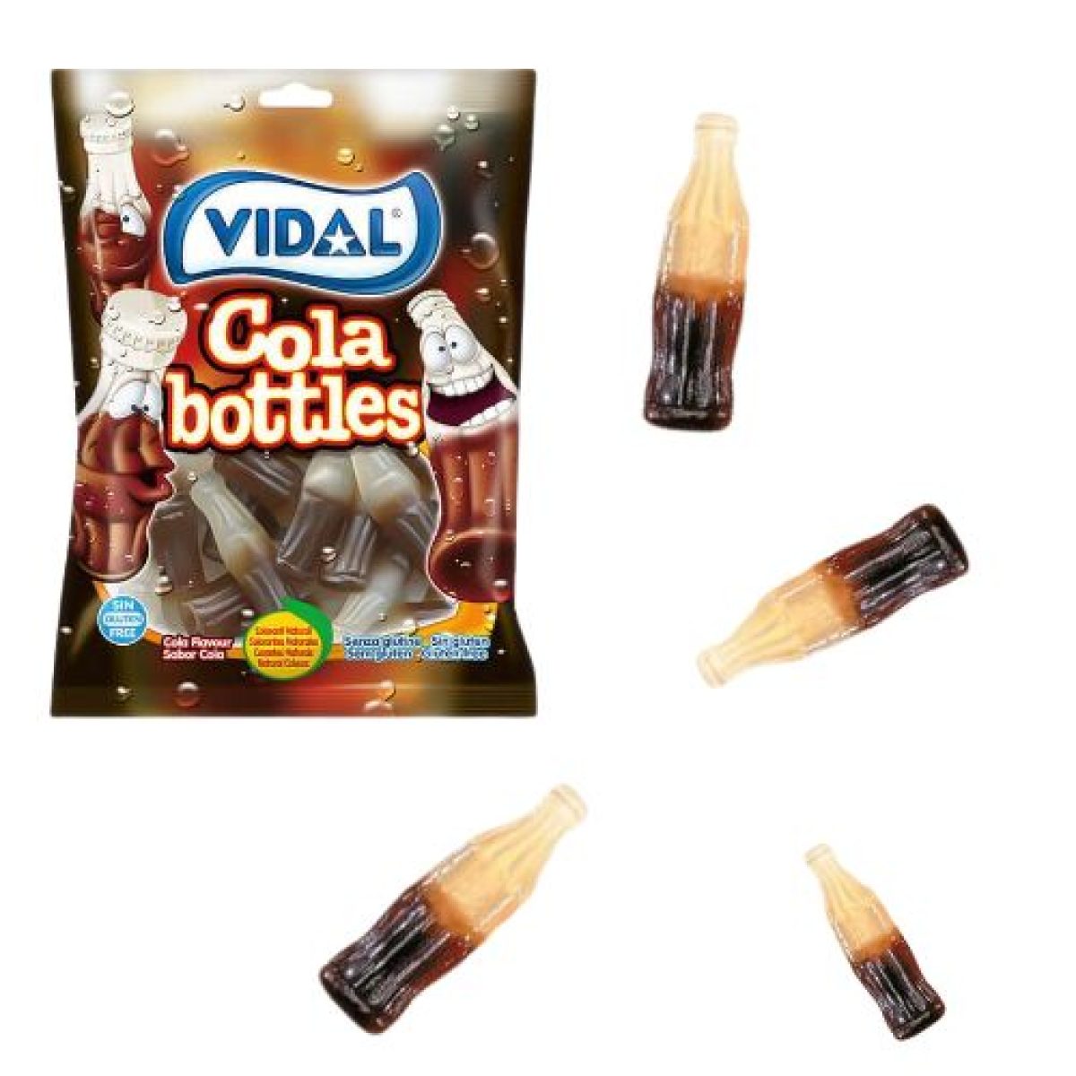 Botellas de Colas Brillo Golosinas Vidal x14