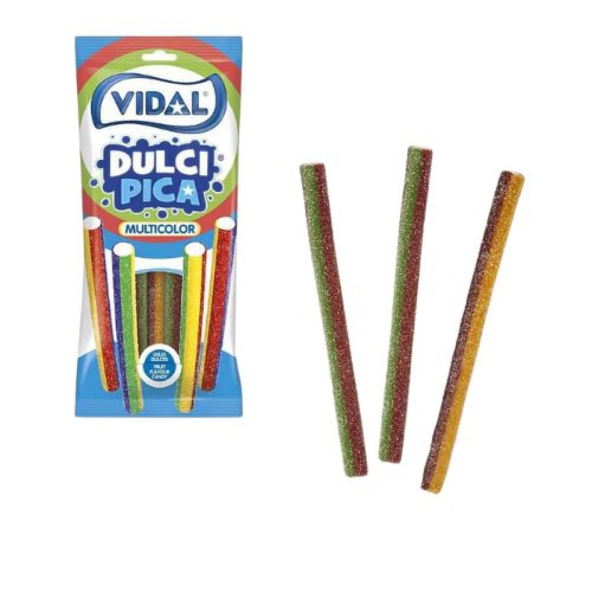 Regalices de Azúcar Dulcipica Multicolor Golosinas Vidal x14