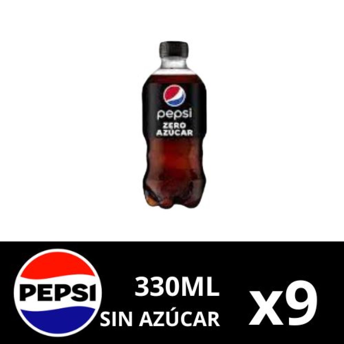 Mini Botellas Pet de Pepsi MAX Sin Azúcar x9