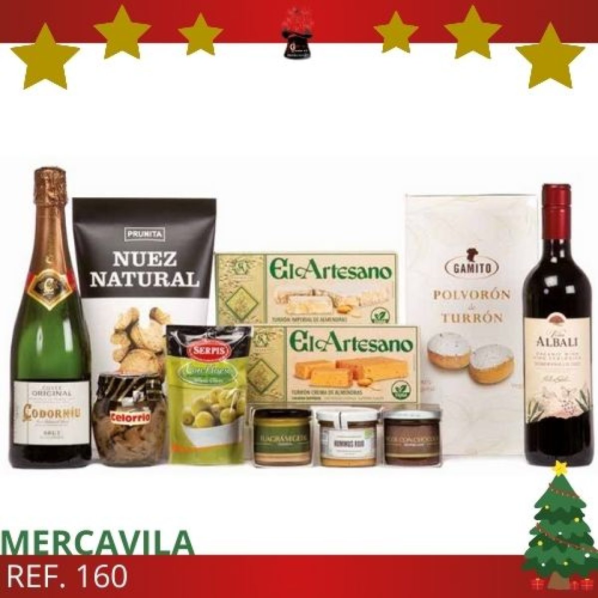 Estuche Navideño Vegano Cesta de Navidad REF. 160