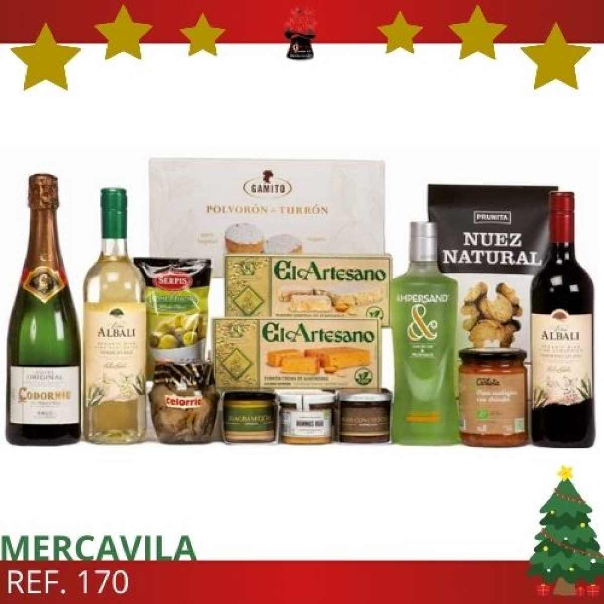 Estuche Navideño Vegano Cesta de Navidad REF. 170